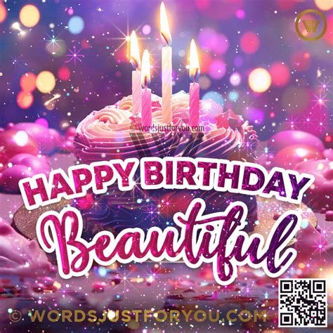 Happy Birthday Beautiful Gif Wishes » WordsJustforYou.com - Original Creative Animated GIFs