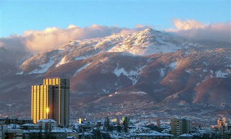 Sofia with Mount Vitosha, Bulgaria