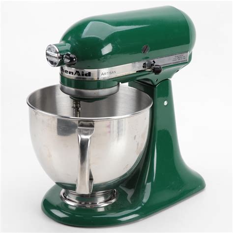 KitchenAid Artisan 5 qt. Stand Mixer in Empire Green with Attachments | EBTH