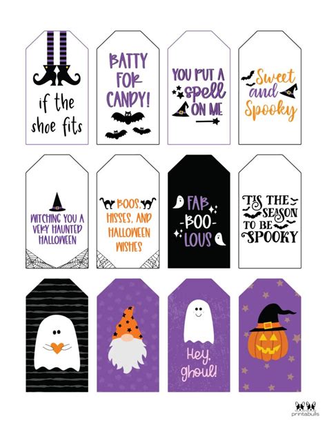 60 Free Printable Halloween Tags | Printabulls