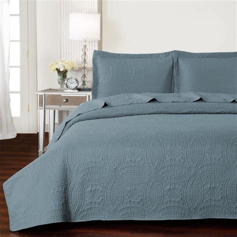 Mellanni Bedspread Coverlet Set Spa Blue - Comforter Bedding Cover ...