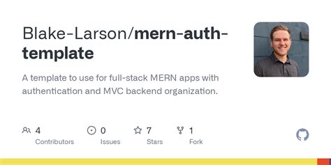 GitHub - Blake-Larson/mern-auth-template: A template to use for full-stack MERN apps with ...