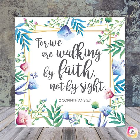 2 Corinthians 5:7 – Scripture quote digital printable – I Shop JW