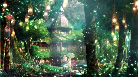 Magical forest HD wallpaper | Anime background, Anime scenery, Anime ...