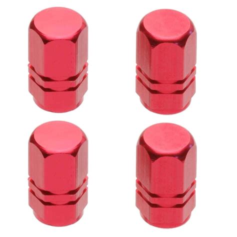 Pilot Red Valve Stem Caps 4 Pack