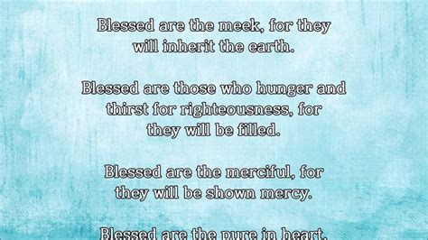 The Beatitudes Matthew 5 1 12 Bible