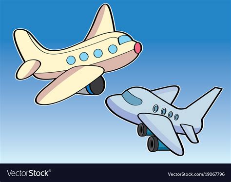 Airplane aircraft aeroplane plane cartoon Vector Image