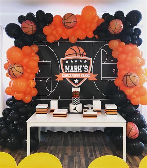 Basketball Theme Full Arch 🏀🏀🏀 #balloondecoration #partydecorations # ...