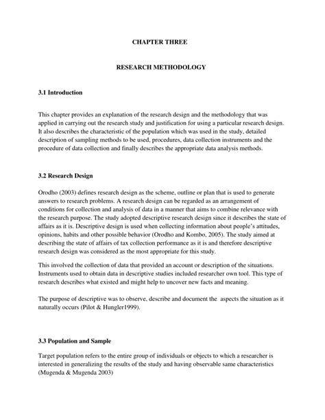 Descriptive Research Design Methodology