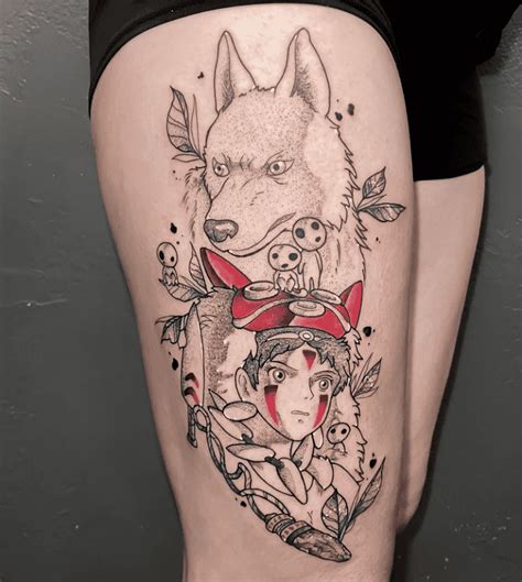 Princess Mononoke Wolf Tattoo