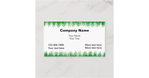 Simple Lawn Mowing Business Cards | Zazzle