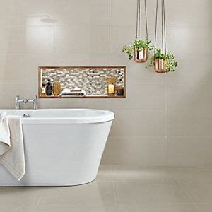 148658 - Wickes Infinity Ivory Porcelain Tile 600 X 300Mm | Bathroom ...