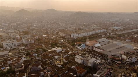 Aerial Image Of Bandar Lampung City Stock Photo - Download Image Now - Aerial View, Architecture ...