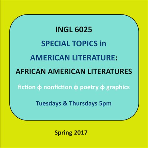 INGL 6025: African American Literature - English Department - UPRM