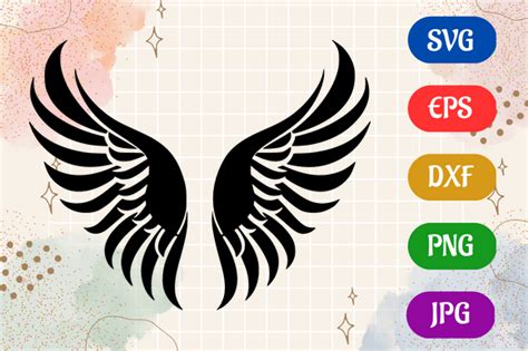 Angel Wings | Black and White Logo Graphic by Creative Oasis · Creative ...