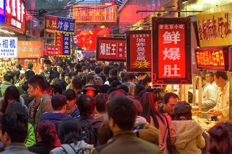 Donghuamen Night Market, Wangfujing by Peter Adams