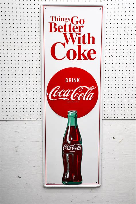 Coca - Cola Sign - metal 54" x 18"