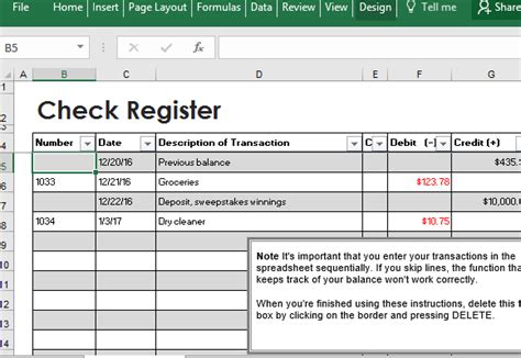 Bank Cheque History Log Template for Excel