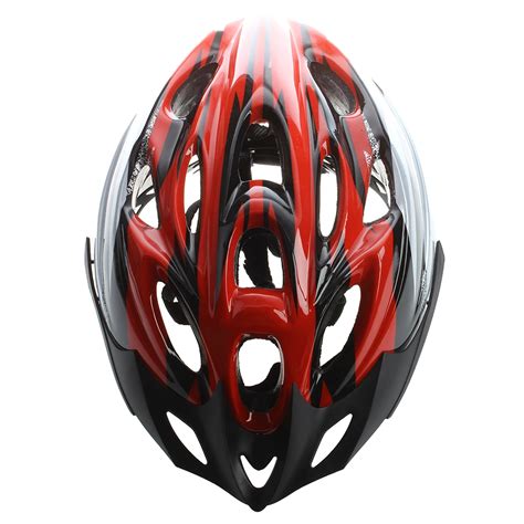 Red Black Mountain Road Race Bicycle Bike Cycling Safety Unisex Helmet + Visor L-in Bicycle ...