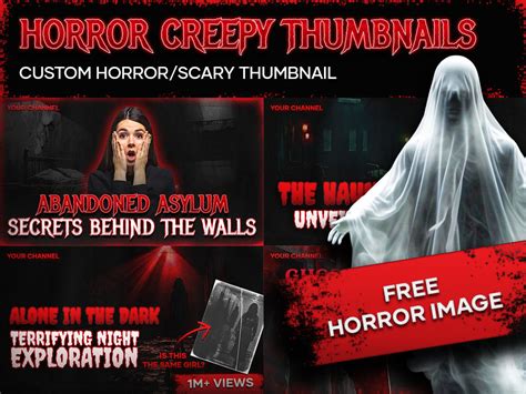 Horror scary thumbnail design for youtube | Upwork