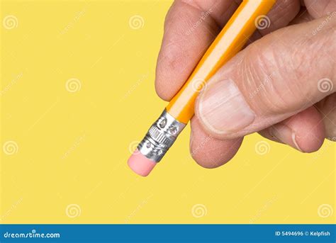 Pencil eraser stock photo. Image of hand, eraser, pencil - 5494696