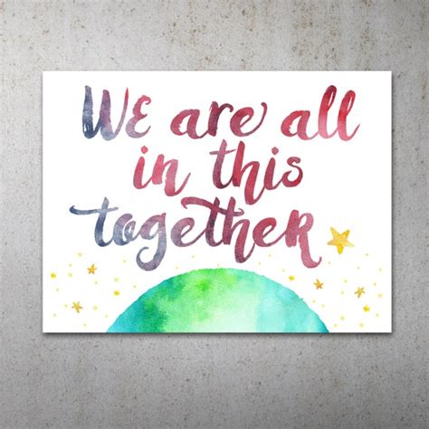 We Are All in This Together PRINTABLE Protest Poster Climate - Etsy