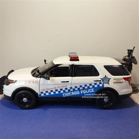 1/18 Chicago Police Car 2015 Ford Police Interceptor Utility With Red ...