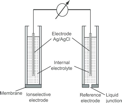 Schematic of an ion-selective electrode (ISE) measurement. | Download ...