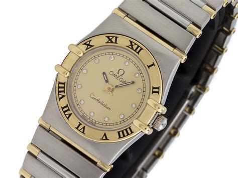 Omega Constellation Vintage 18k Gold Diamond Quartz Ladies Watch