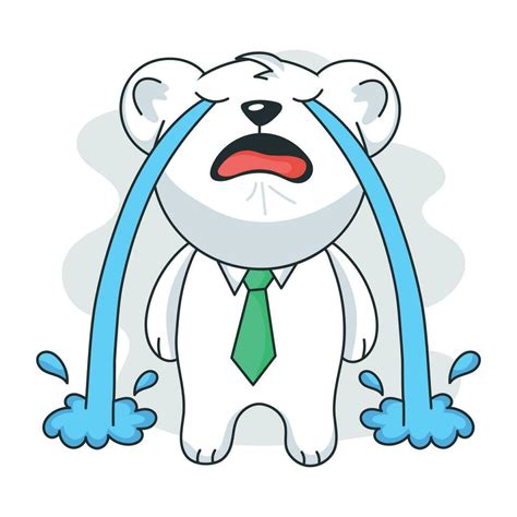 Trendy Crying Bear 28793665 Vector Art at Vecteezy