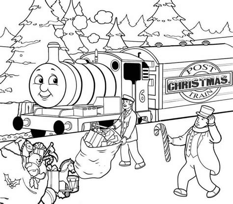 Navidad Thomas El Tren para colorear, imprimir e dibujar –ColoringOnly.Com