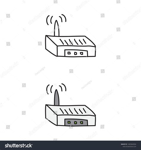 Cartoon Drawing Router Stock Vector (Royalty Free) 1465964504 ...