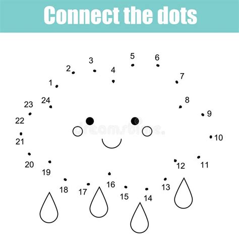 Connect the Dots by Numbers Children Educational Game. Stock Vector - Illustration of numbers ...