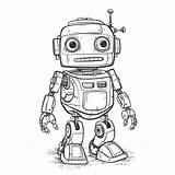 Robot Coloring Page Printable Free Easy To Print Pages  sketch template