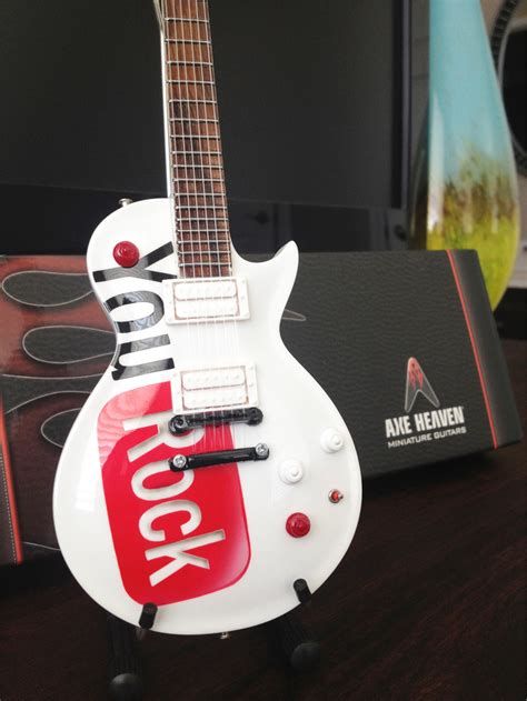 Google “YouRock” Custom-Made Promotional Miniature Guitar – AXE HEAVEN Miniature Guitars