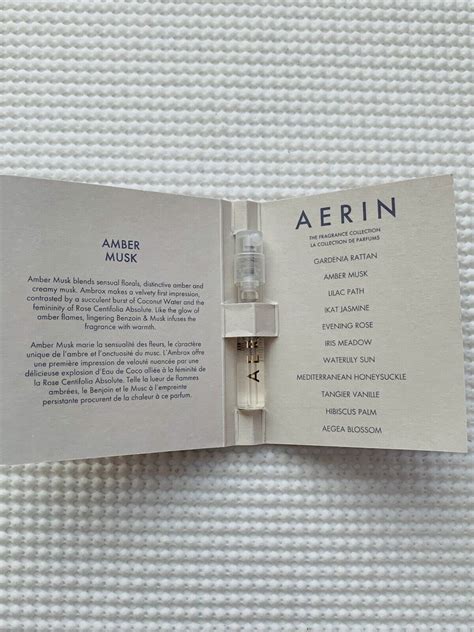 Aerin Perfume Collection Sample Size 7pcs (Rose De Grasse, Amber Musk ...