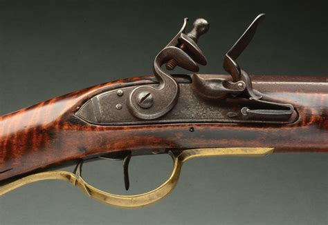 Lot Detail - (A) FULLSTOCK FLINTLOCK KENTUCKY RIFLE SIGNED ORWAN.