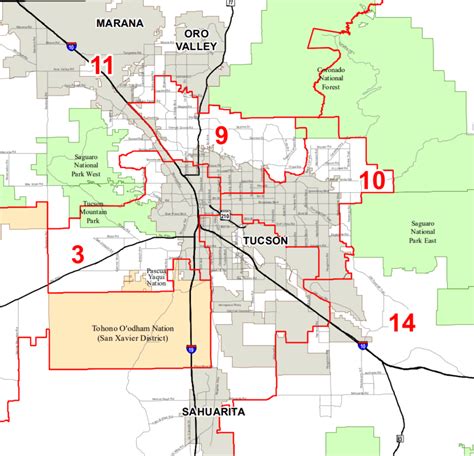 Central Pima County Map