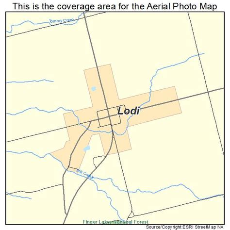 Aerial Photography Map of Lodi, NY New York