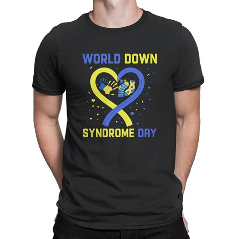 Casual T-Shirts – World Down Syndrome Day Awareness Socks Down Right Gift Gift Shirt – Crew Neck ...