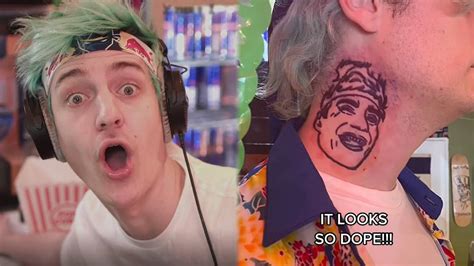 Ninja flabbergasted after impersonator tattoos his face on their neck ...