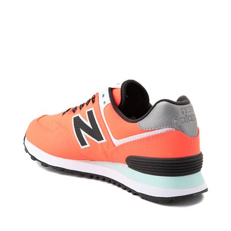 Womens New Balance 574 Athletic Shoe - Vivid Coral / Black | Journeys