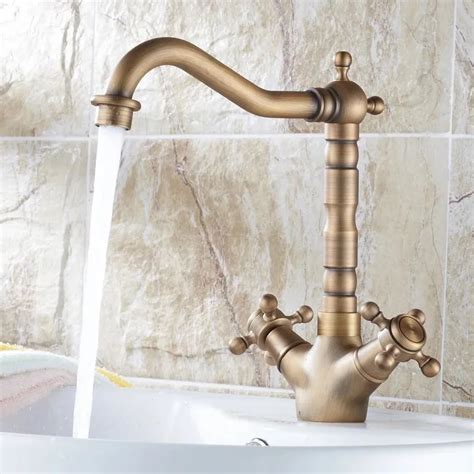 BECOLA free shipping faucet antique bronze antique bathroom tap antique brass basin faucet ...