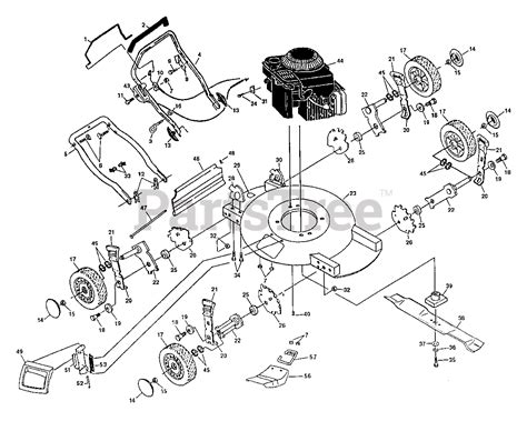 Poulan Pro PP 2055 - Poulan Pro Walk-Behind Mower Assembly Parts Lookup ...