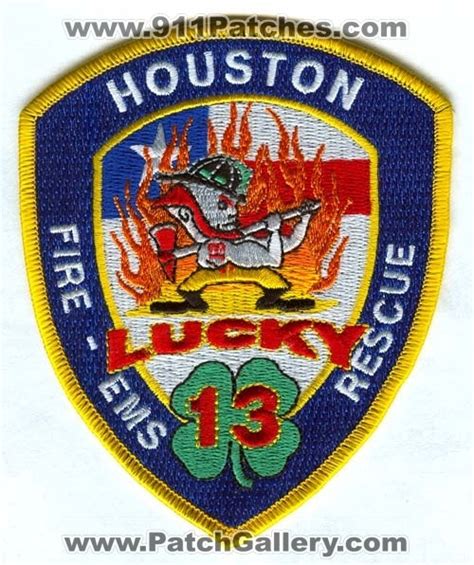 Houston Fire Department Station 13 Patch Texas TX v2 – 911Patches.com