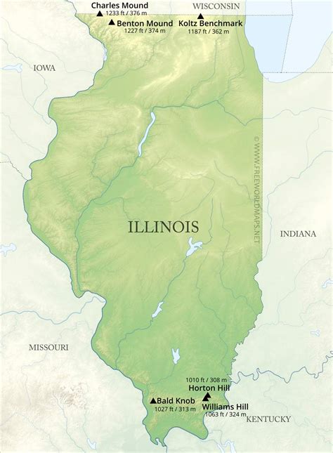 Illinois Physical Map