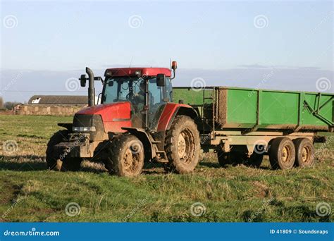 Tractor And Trailer On Farm Royalty Free Stock Images - Image: 41809