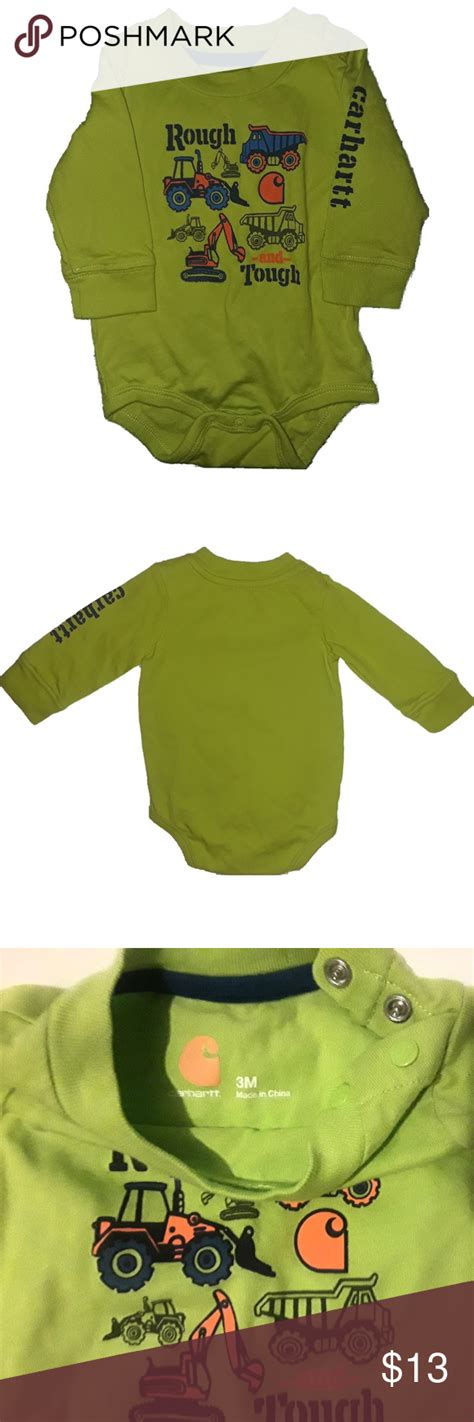 Carhartt Long Sleeved Baby Onesie | Baby onesies, Onesies, Baby size