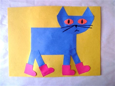 Pete the Cat Shapes Artwork | KidsSoup