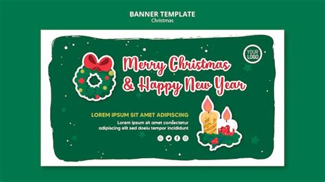 Free PSD | Merry christmas promo template square flyer